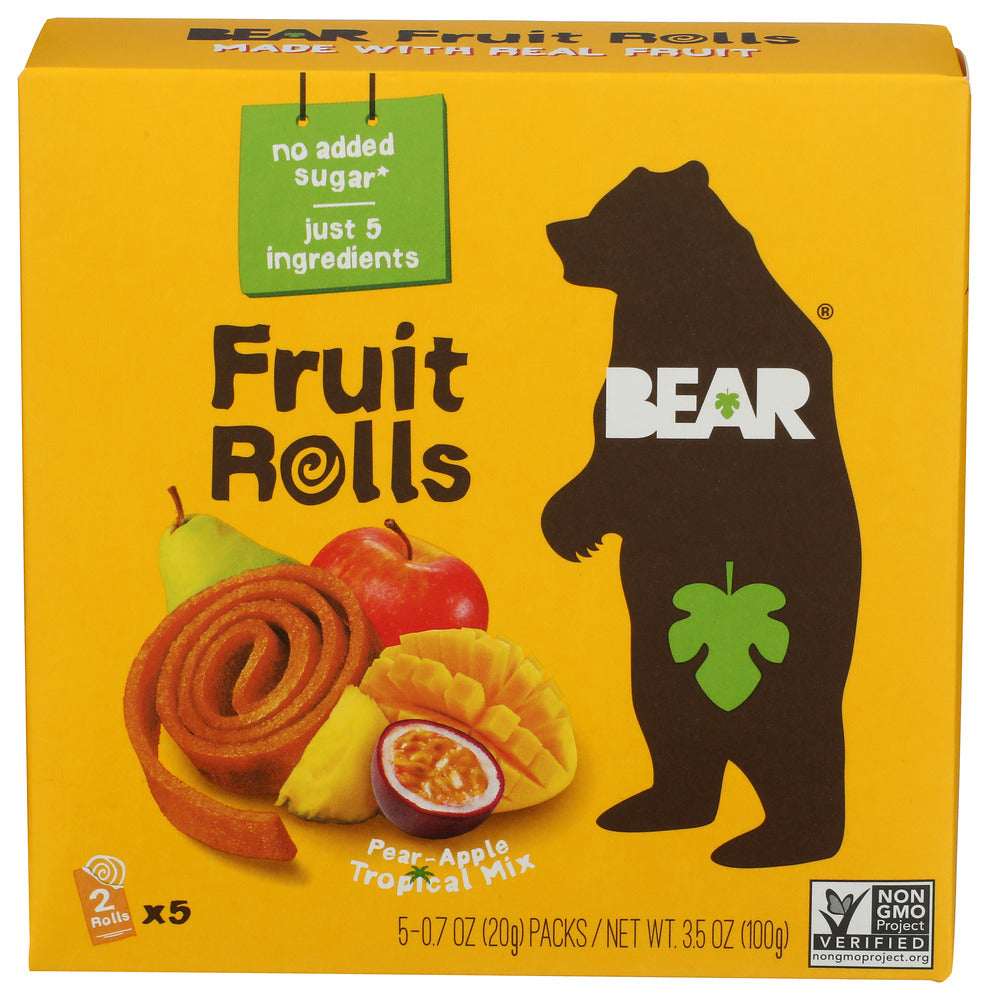 BEAR Fruit Rolls – Tropical Multipack (3.5 oz / 99 g)