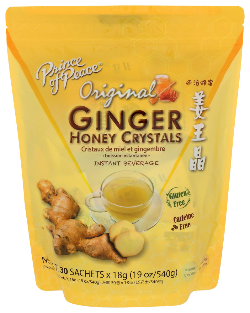 Prince of Peace Instant Tea Ginger Honey Crystals - 30 sachets | 19 oz