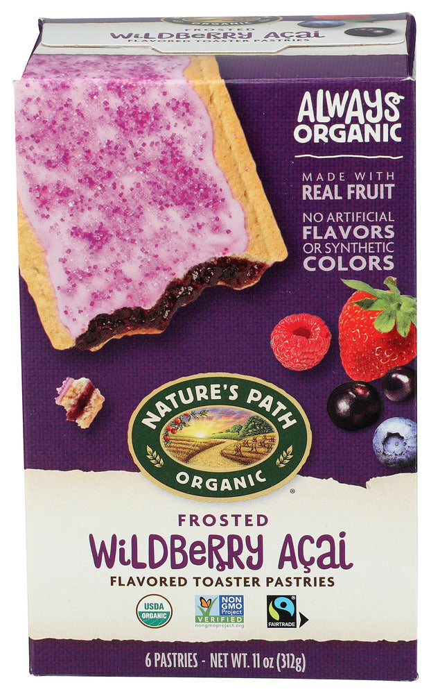 Nature’s Path Organic Frosted Wildberry Açaí Toaster Pastry (11 oz / 312 g)