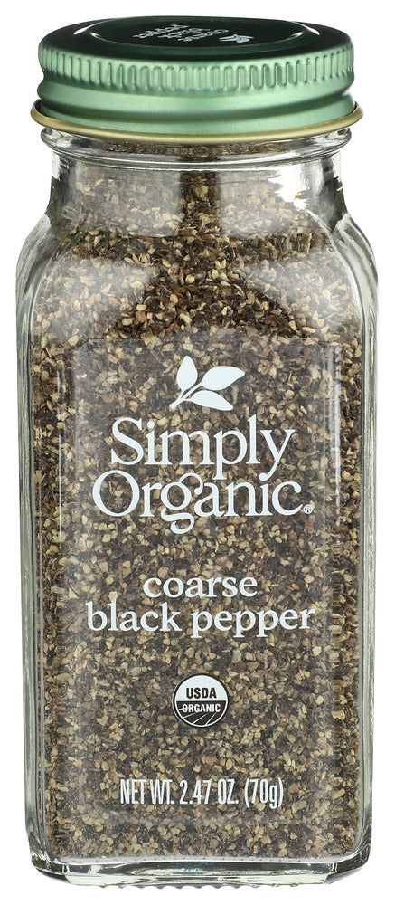 Simply Organic Coarse Black Pepper - 2.47 oz