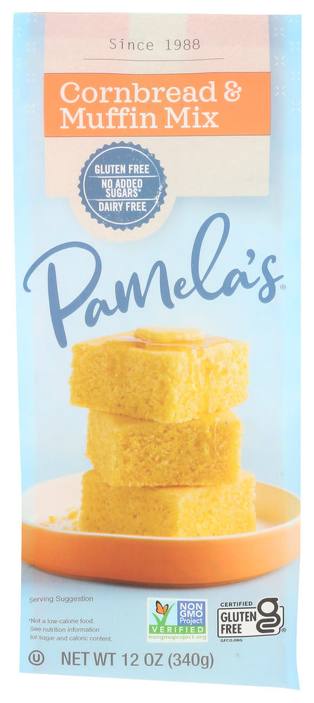 Pamelas Mix Corn Bread & Muffin - 12 oz