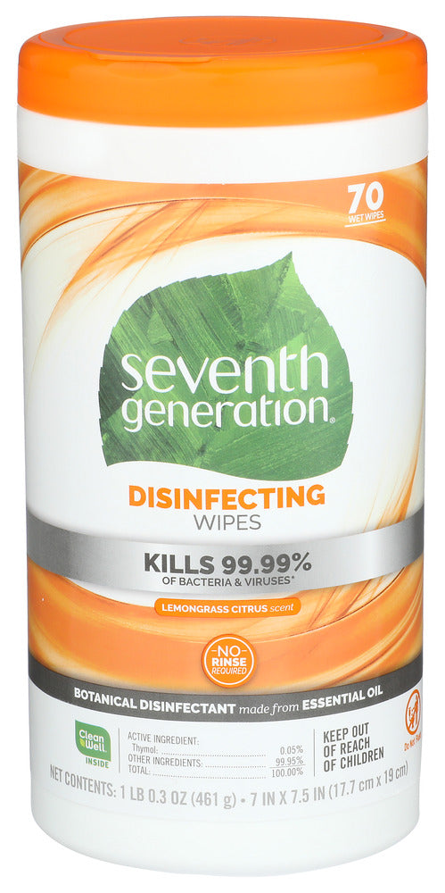 Seventh Generation Disinfecting Multi-Surface Wipes (70 Count)