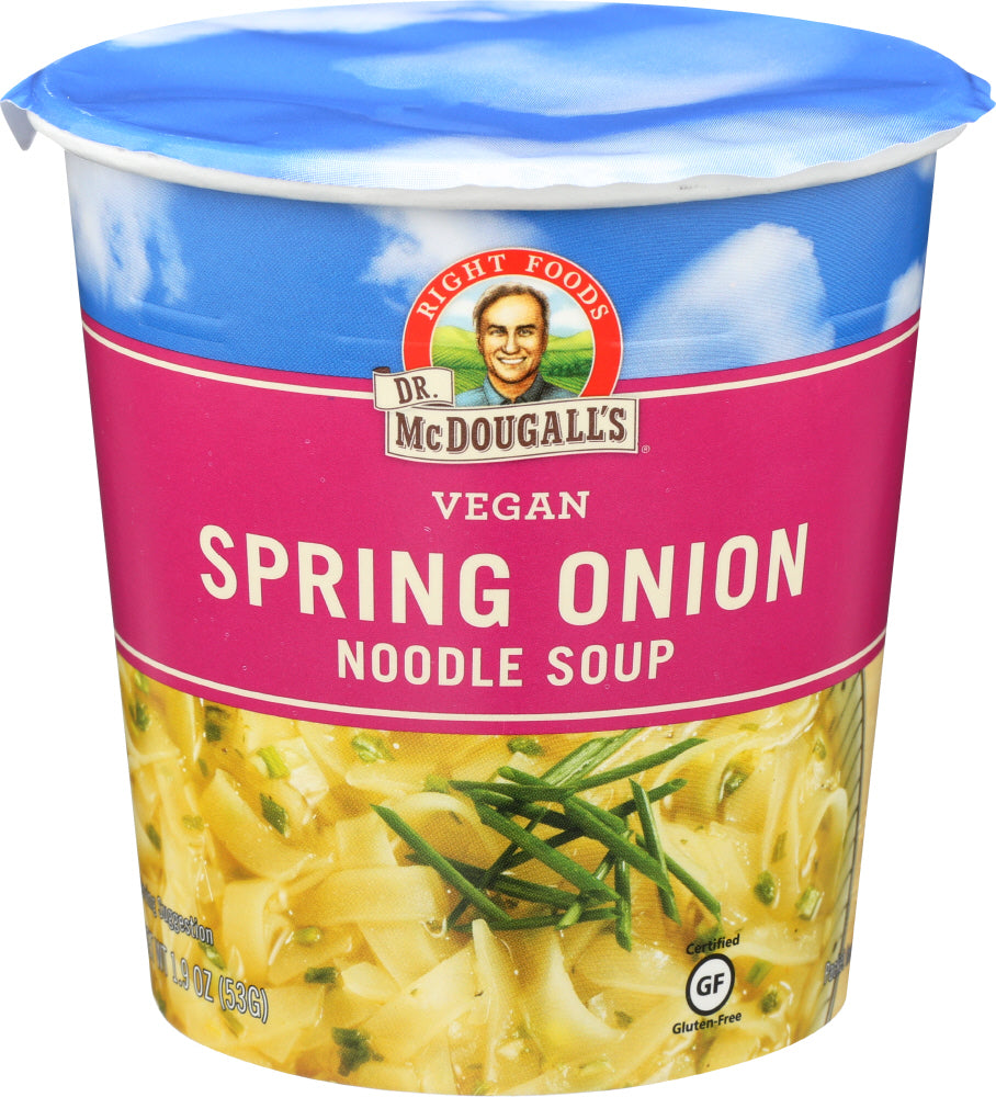 Dr. McDougall's Vegan Spring Onion Noodle Soup Cup - 1.9 oz- Pack of 6