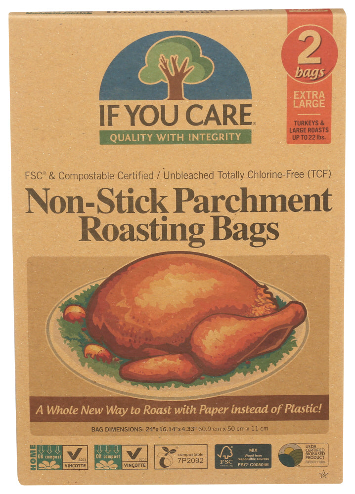 If You Care Non-Stick Parchment Roasting Bags – Extra Large (2 Bags)