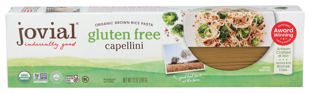 Jovial Pasta Gluten Free Capellini - 12 oz