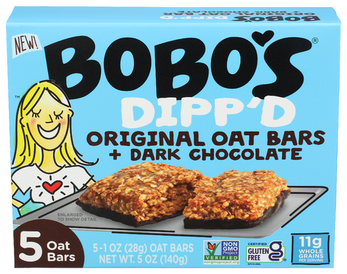 Bobo's Dipp'd Original Oat Bars + Dark Chocolate - 5 oz