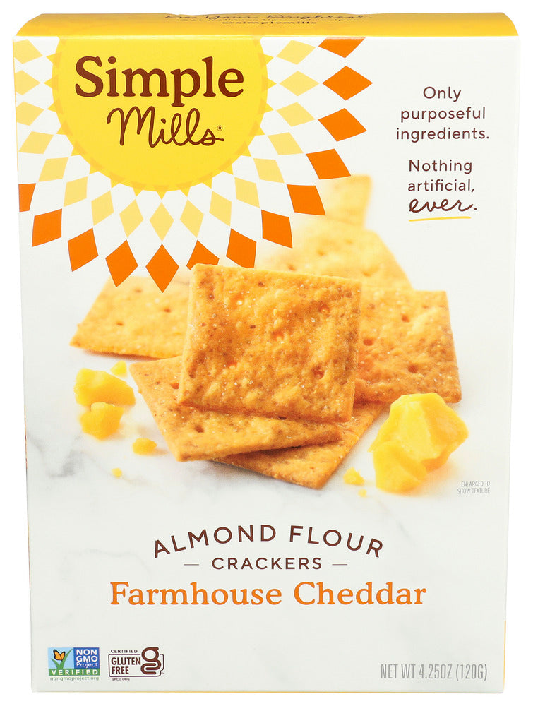 Simple Mills Almond Flour Crackers Farmhouse Cheddar - 4.25 oz (120g)